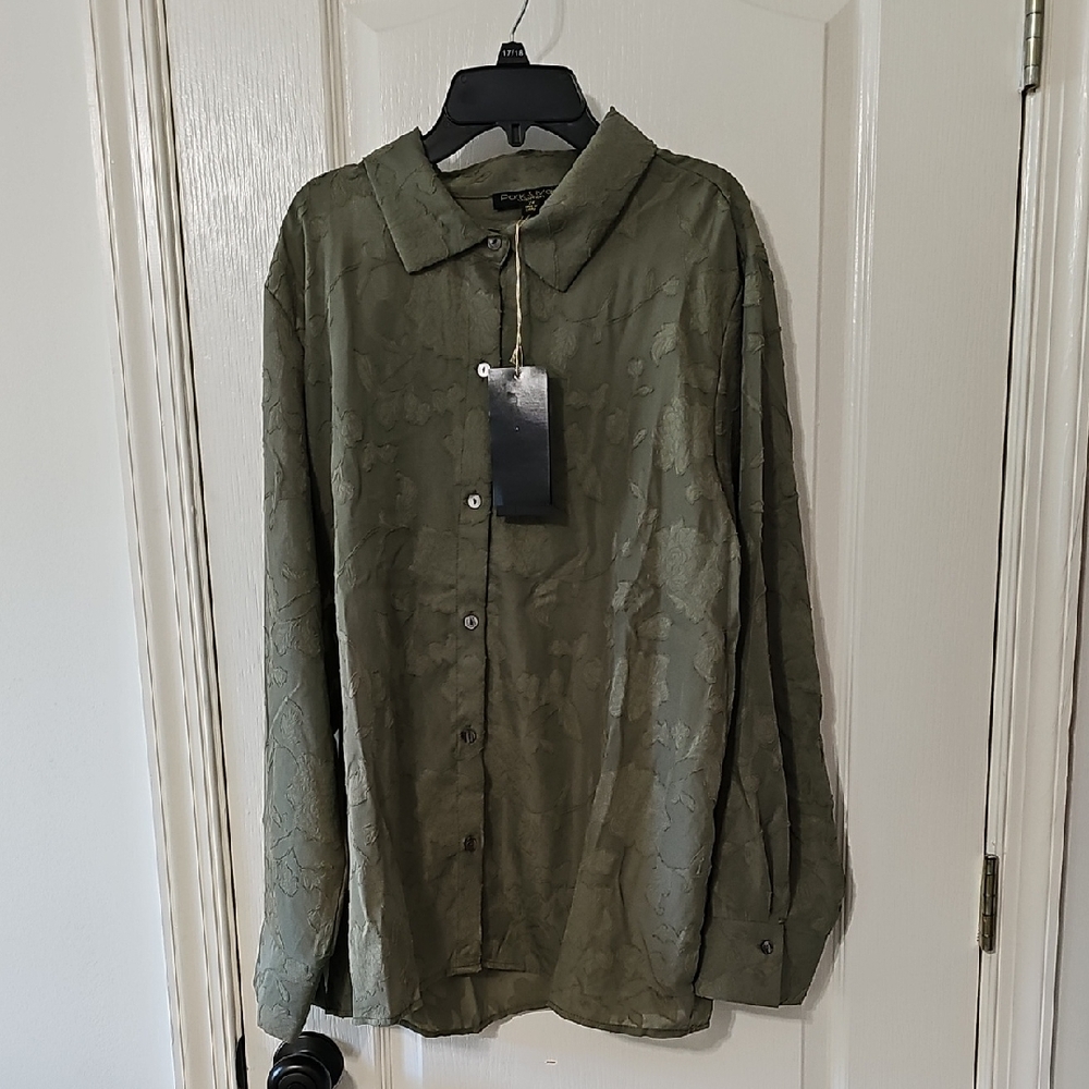 Olive Green Women's Blouse